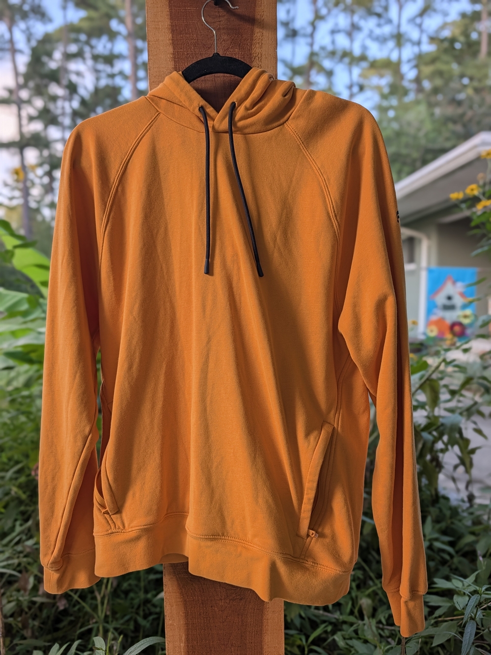 Men's Fabletics Orange Hooded Pullover Sweatshirt